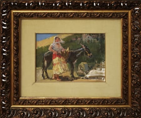 Cipriano Mannucci — Fanciulla con asinello